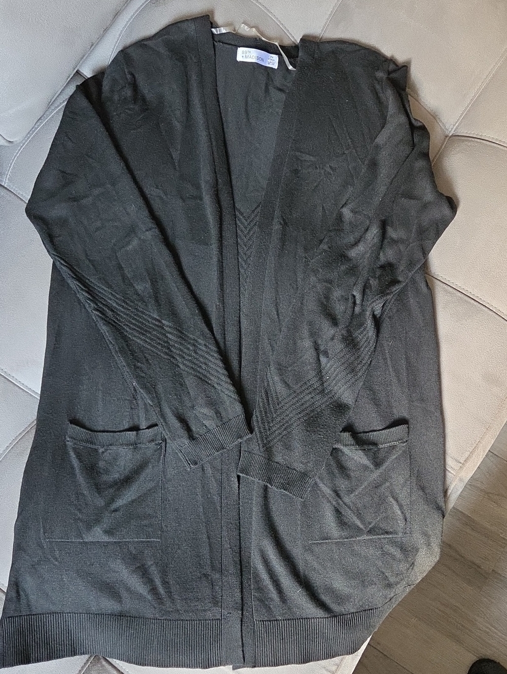 89th + Madison Women's Open Front Long Sleeve Cardigan. Size PM.